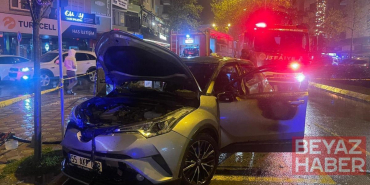 Samsun’da park halindeki otomobil yandı