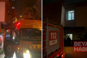 Elektrikli sobadan çıkan yangında anne ile 6 aylık bebeği dumandan etkilendi