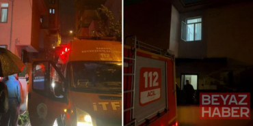 Elektrikli sobadan çıkan yangında anne ile 6 aylık bebeği dumandan etkilendi