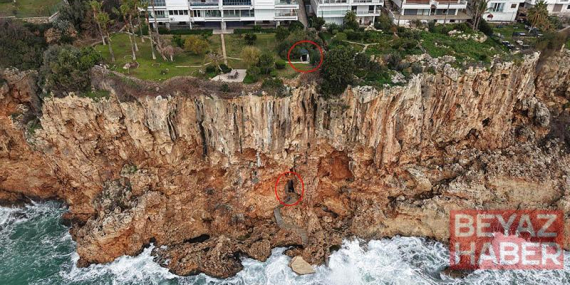 Falezlerdeki kaçak asansör ve baraka için yıkım kararı