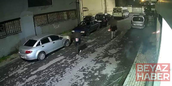 Güngören’de yanan odun parçalarıyla duvara yazı yazıp iş yerine attılar