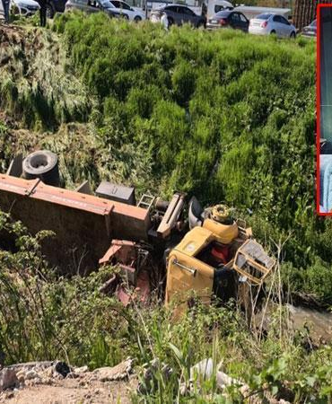 Vincin dereye uçtuğu kazada ölen sürücü toprağa verildi; eşi 4