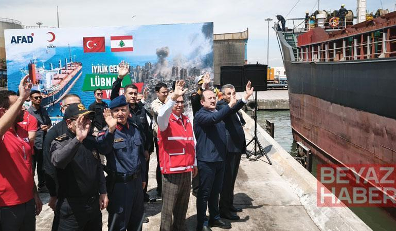 Lübnan’a gidecek yardım gemisi, Mersin