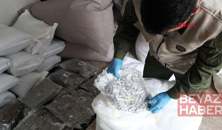 MİT’in, Suriye İçişleri Bakanlığı ile ortak operasyonunda 236 kilogram uyuşturucu ele geçirildi
