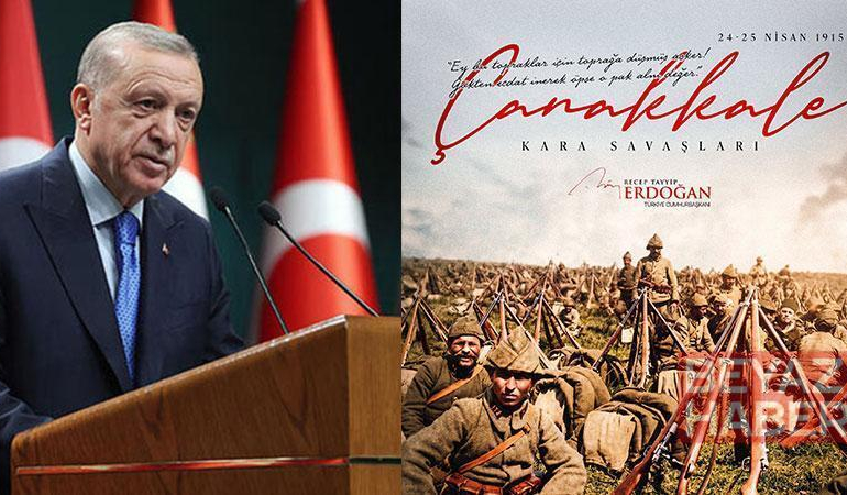 Cumhurbaşkanı Erdoğan’dan Çanakkale Kara Savaşları’nın 111’inci yıl dönümü mesajı