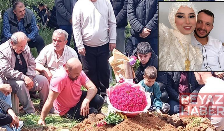 Gelin çiçeğini, oğlunun mezarının başına koydu