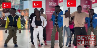 Ugandalı dans grubundan İstanbul Havalimanı