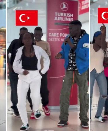 Ugandalı dans grubundan İstanbul Havalimanı