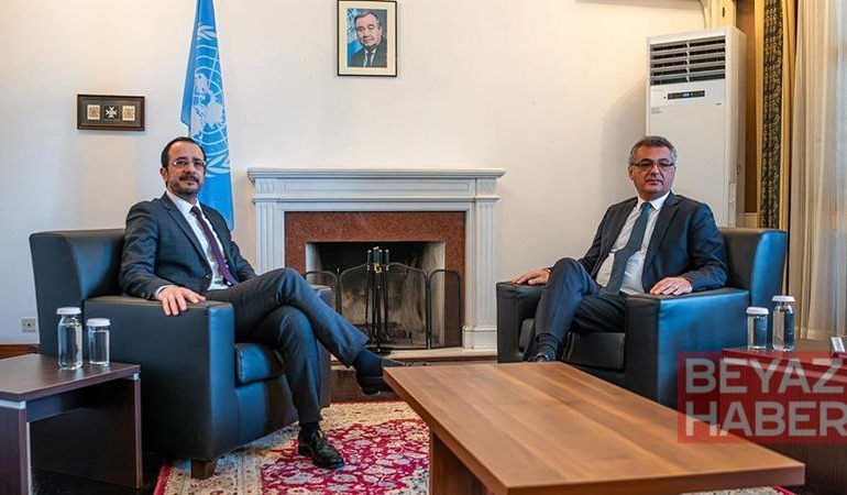 KKTC Cumhurbaşkanı Erhürman ve GKRY lideri Hristodulidis 8 Mayıs