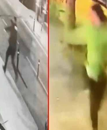 Kadıköy’de mekandan çıkarılan kişinin ateş açtığı anlar kamerada; polis bacağından vurarak yakaladı