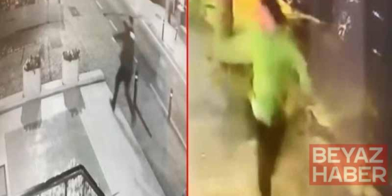 Kadıköy’de mekandan çıkarılan kişinin ateş açtığı anlar kamerada; polis bacağından vurarak yakaladı