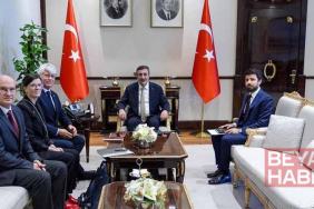 Cumhurbaşkanı Yardımcısı Yılmaz, İsviçre Büyükelçisi Scheurer