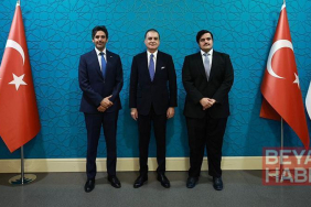 Ömer Çelik, Katar Büyükelçisi Al-Henzap ve Başkatip Al-Thani ile görüştü