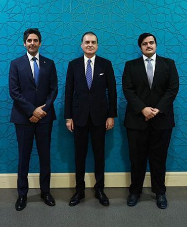 Ömer Çelik, Katar Büyükelçisi Al-Henzap ve Başkatip Al-Thani ile görüştü