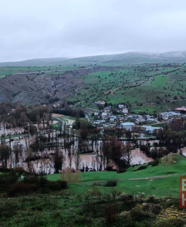Sağanak nedeniyle Kızılırmak taştı; ev ve ahırları su bastı