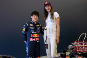 Milli voleybolcu Hande Baladın, Formula 1 pilotu Yuki Tsunoda ile bir araya geldi