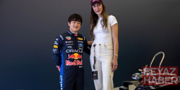 Milli voleybolcu Hande Baladın, Formula 1 pilotu Yuki Tsunoda ile bir araya geldi