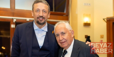 Aydın Örs, TBF Başkanı Hidayet Türkoğlu'nu Berlin'de yalnız bırakmadı