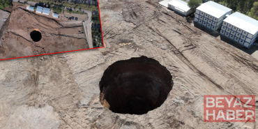 İnşaat sahasında dev obruk! Facianın eşiğinden dönüldü