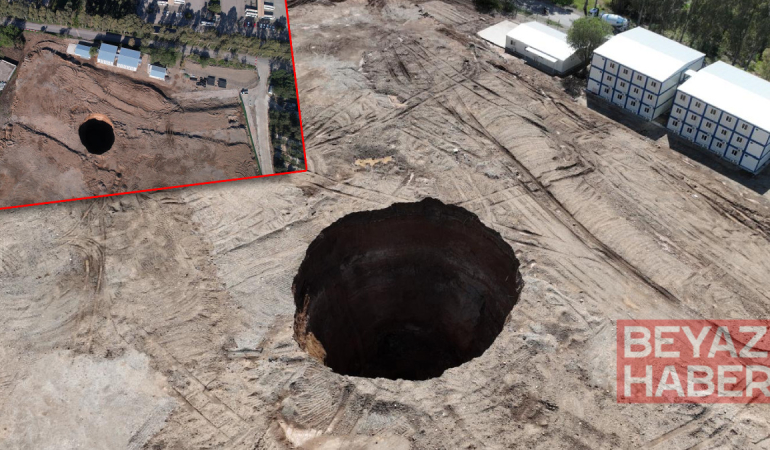 İnşaat sahasında dev obruk! Facianın eşiğinden dönüldü