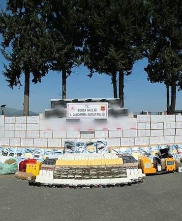 Bursa’da 2 milyon bandrolsüz makaron ele geçirildi