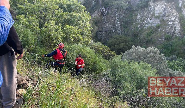 Çanakkale’de otomobil, uçurumdan dereye yuvarlandı: 1 yaralı