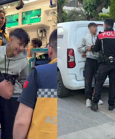 Kaçan motosiklet sürücüsü, kazadan sonra polise sarılıp ağladı