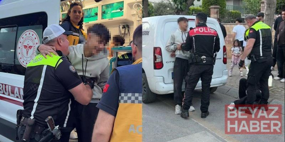 Kaçan motosiklet sürücüsü, kazadan sonra polise sarılıp ağladı