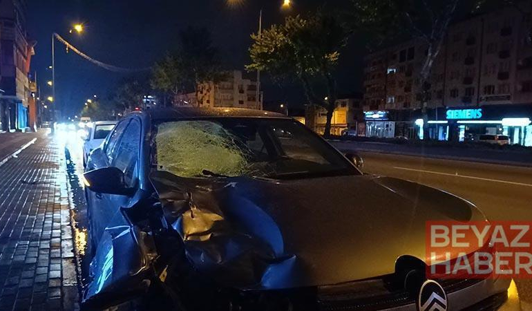 Alkollü sürücünün kullandığı otomobilin çarptığı yaya ağır yaralandı