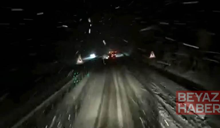 Kar yağışı nedeniyle bazı yollar büyük tonajlı araçların geçişine kapatıldı