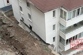 İstinat duvarı çöktü; 4 katlı binanın 8 dairesi tahliye edildi