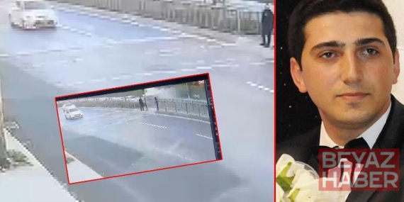 Küçükçekmece’de mühendisin ölümüne neden olan kazanın görüntüleri ortaya çıktı
