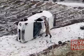 Ardahan’da askeri araç devrildi: 2 astsubay yaralandı