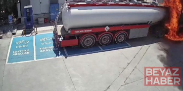 Muğla’da mazot yüklü tankerin alev aldığı anların görüntüsü ortaya çıktı