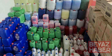 Edirne’de 4 bin 613 litre sahte sıvı deterjan ve ham maddesi ele geçirildi