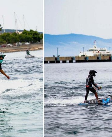 Bodrum’da su jeti, flyboard ve motosurf yarışları nefes kesti