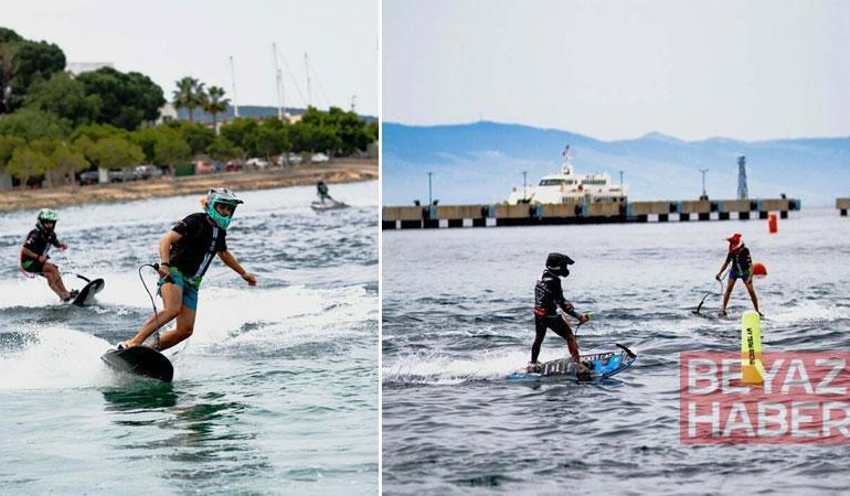 Bodrum’da su jeti, flyboard ve motosurf yarışları nefes kesti