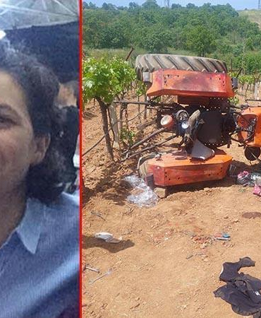Traktör şarampole yuvarlandı; sürücü yaralandı, eşi öldü