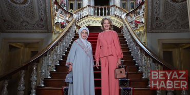 Emine Erdoğan, Belçika Kraliçesi Mathilde ile bir araya geldi
