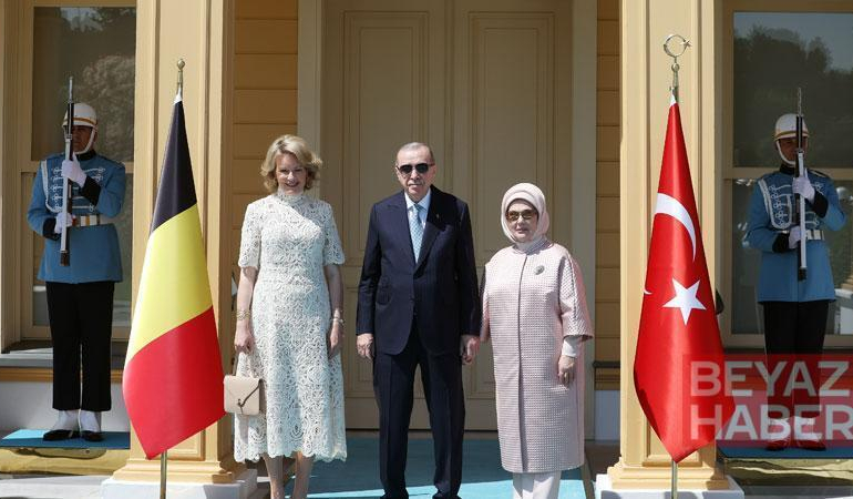 Cumhurbaşkanı Recep Tayyip Erdoğan Belçika Kraliçesi Mathilde’yi kabul etti