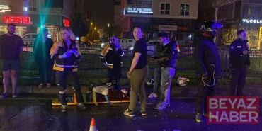 Devrilen motosikletteki 2 kişi yaralandı