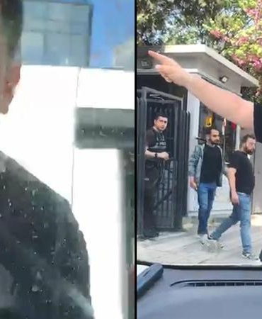 Üsküdar’da önünü kestiği aracın camını yumrukladı;