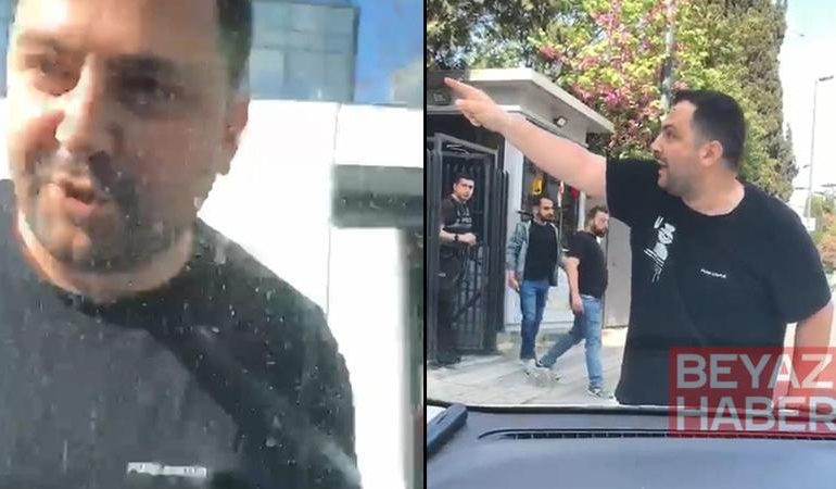 Üsküdar’da önünü kestiği aracın camını yumrukladı;