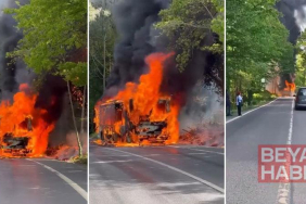 Sarıyer’de İETT otobüsü alev alev yandı; şoför 25 yolcuyu tahliye etti