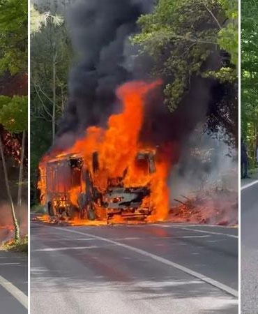 Sarıyer’de İETT otobüsü alev alev yandı; şoför 25 yolcuyu tahliye etti