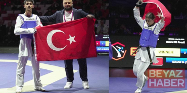 Para tekvandocu Mahmut Bozteke ve Gamze Özcan Avrupa Şampiyonası’nda altın madalya kazandı