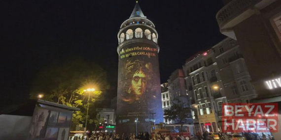 Galata Kulesi’nde kültür varlığı kaçakçılığına karşı ışık gösterisi gerçekleştirildi