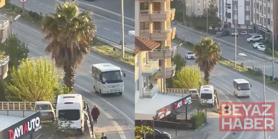 Trafikte geri geri giden minibüsün sürücüsüne 20 bin TL ceza