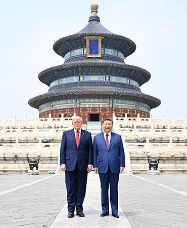 Şi ve Trump, Cennet Tapınağı’nı ziyaret etti