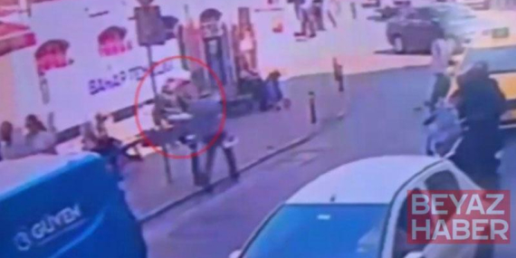 Kasımpaşa’da bankta oturan kişiyi